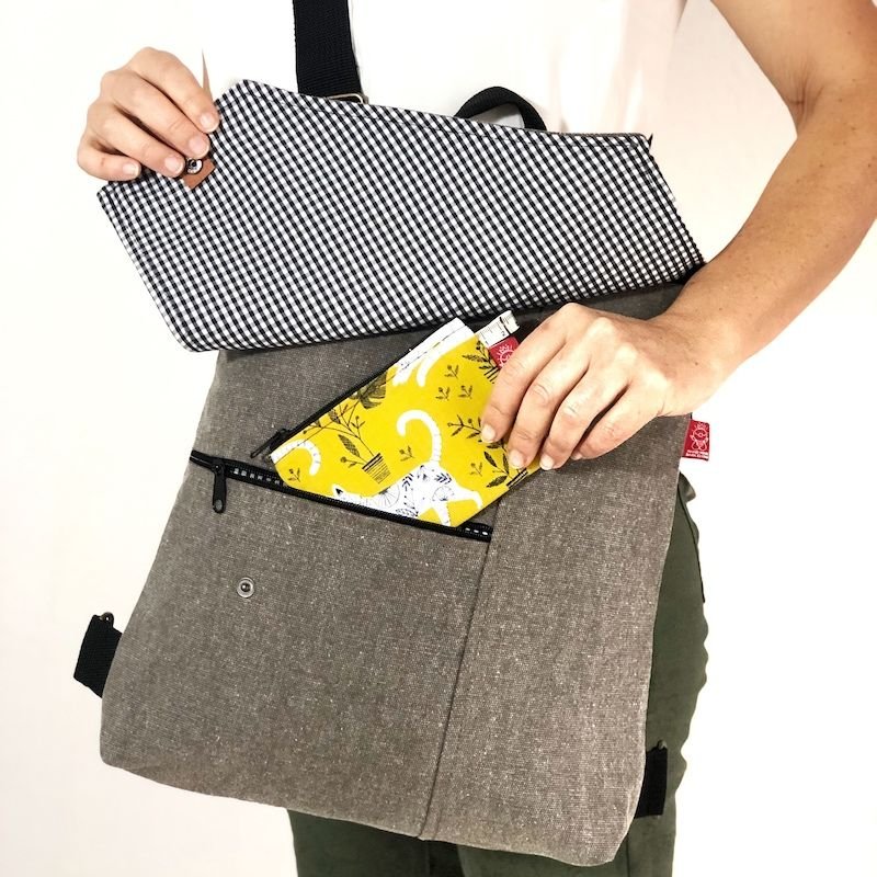 Mochila de tela hecha a mano - Handmade - El baúl de Asita