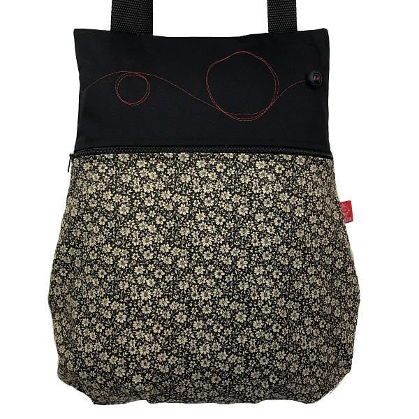 Mochila de tela artesanal - Palabras, hecha a mano | La Bicha Creativa
