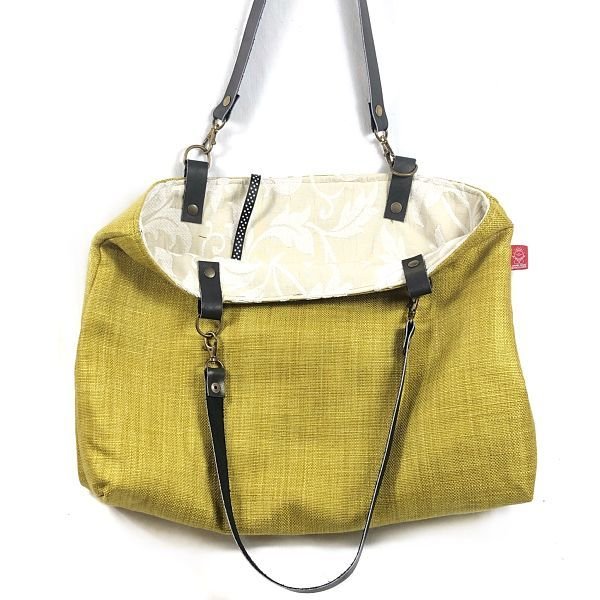 Bolso grande de mujer reversible en tela - Corina | La Bicha Creativa