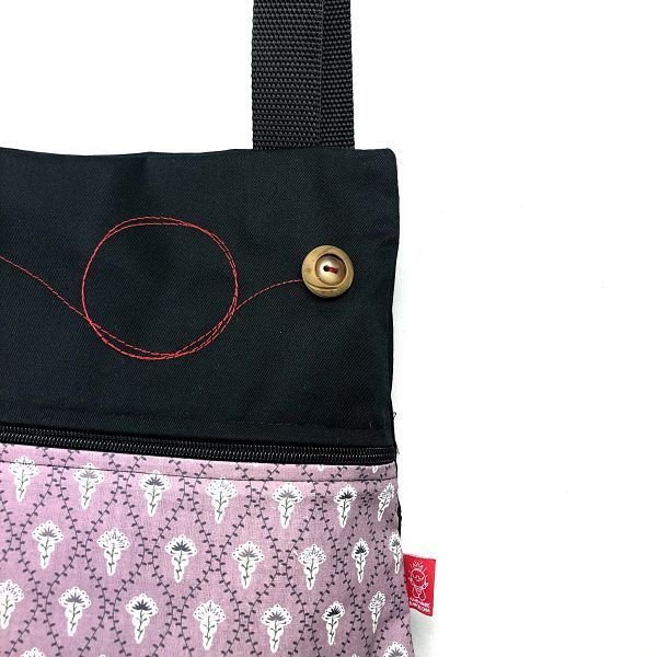 mochila de tela algodón - Leona - La Bicha Creativa - detalle